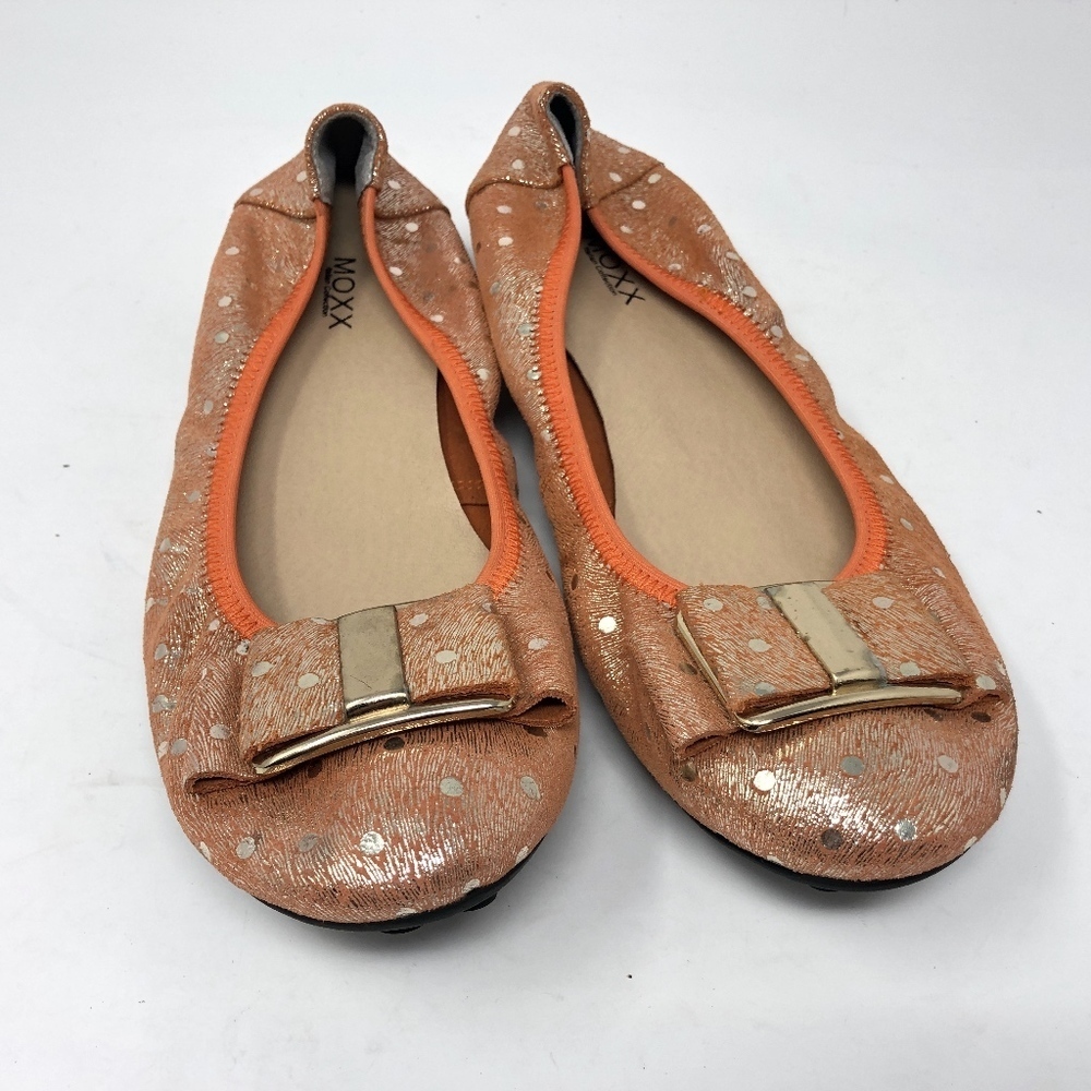 Moxx Orange/Peach Gold Ballet Flats 40
